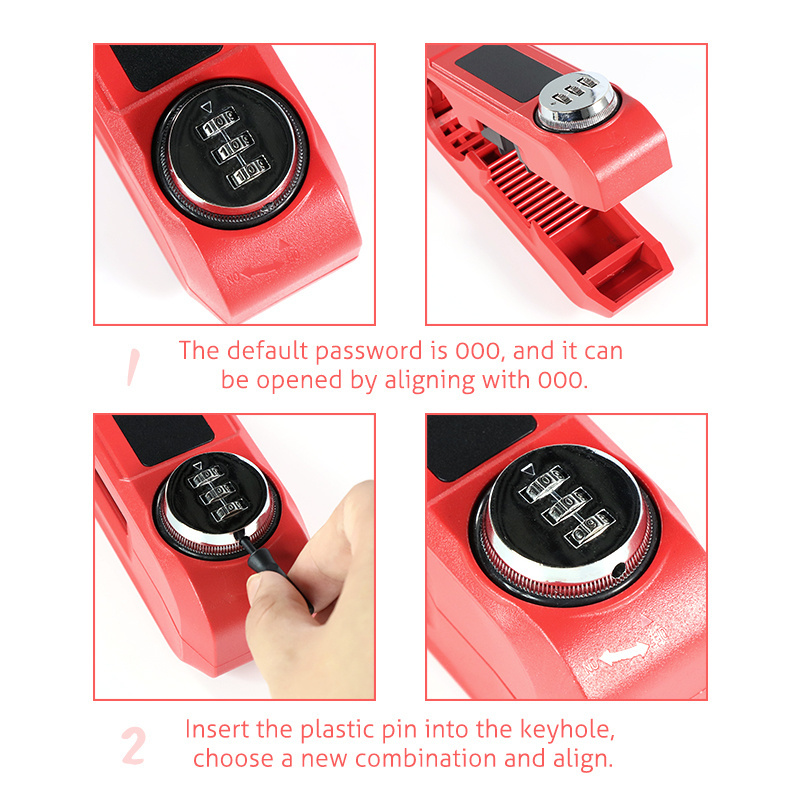 New Image Scooter Grip Lock Security Safety Locks Handlebar Handset Brake Lever Disc Locking Fit For Escooter Xiao Mi M365 Lock