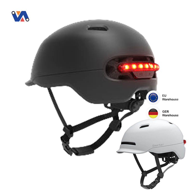 New Image Smart 4U Helmet Waterproof Scooter Helmet With LED Warning Light For M365 Max G30 Electric Scooter Bike Cycling Helmet