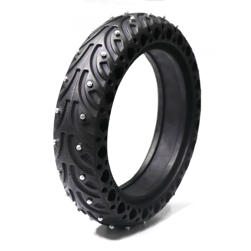 New Image 8.5inch With Cleats Non-slip Scooter Winter Snow Solid Tire Parts For Xiaomi M365 Electric Pro Scooter Honeycomb Tire