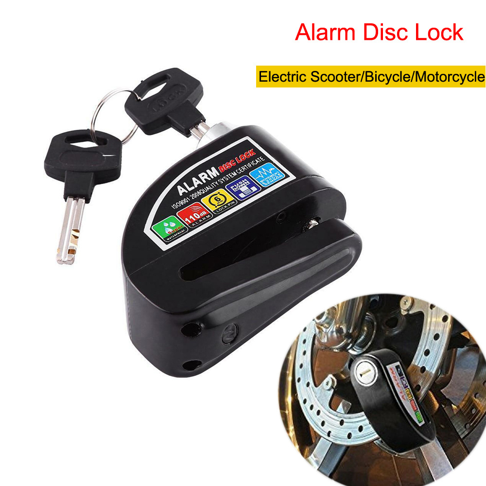 New Image Anti Theft Disc Brake Lock Strong Function Bicycle Alarm Disc Brake Lock For Electric Scooter Bike Motorcycle Lock