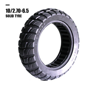 New Image Self-balancing Electric Scooter 10 Inch 10x2.70-6.5 Solid Tubeless Hollowed Solid Tire Chinese Scooter Body Parts Tire