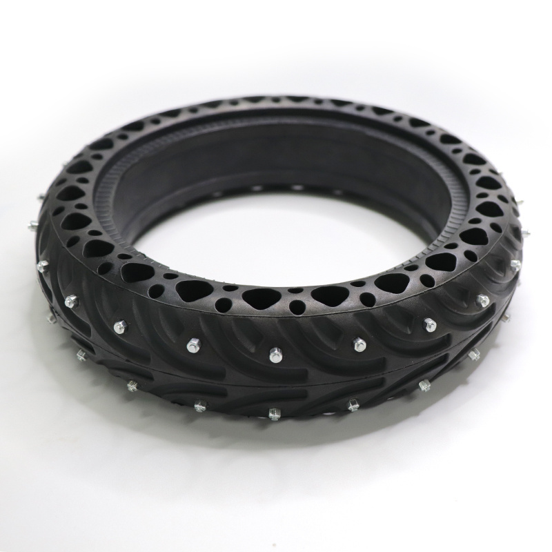 New Image 8.5inch With Cleats Non-slip Scooter Winter Snow Solid Tire Parts For Xiaomi M365 Electric Pro Scooter Honeycomb Tire