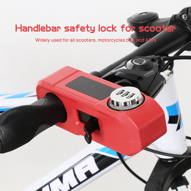 New Image Scooter Grip Lock Security Safety Locks Handlebar Handset Brake Lever Disc Locking Fit For Escooter Xiao Mi M365 Lock