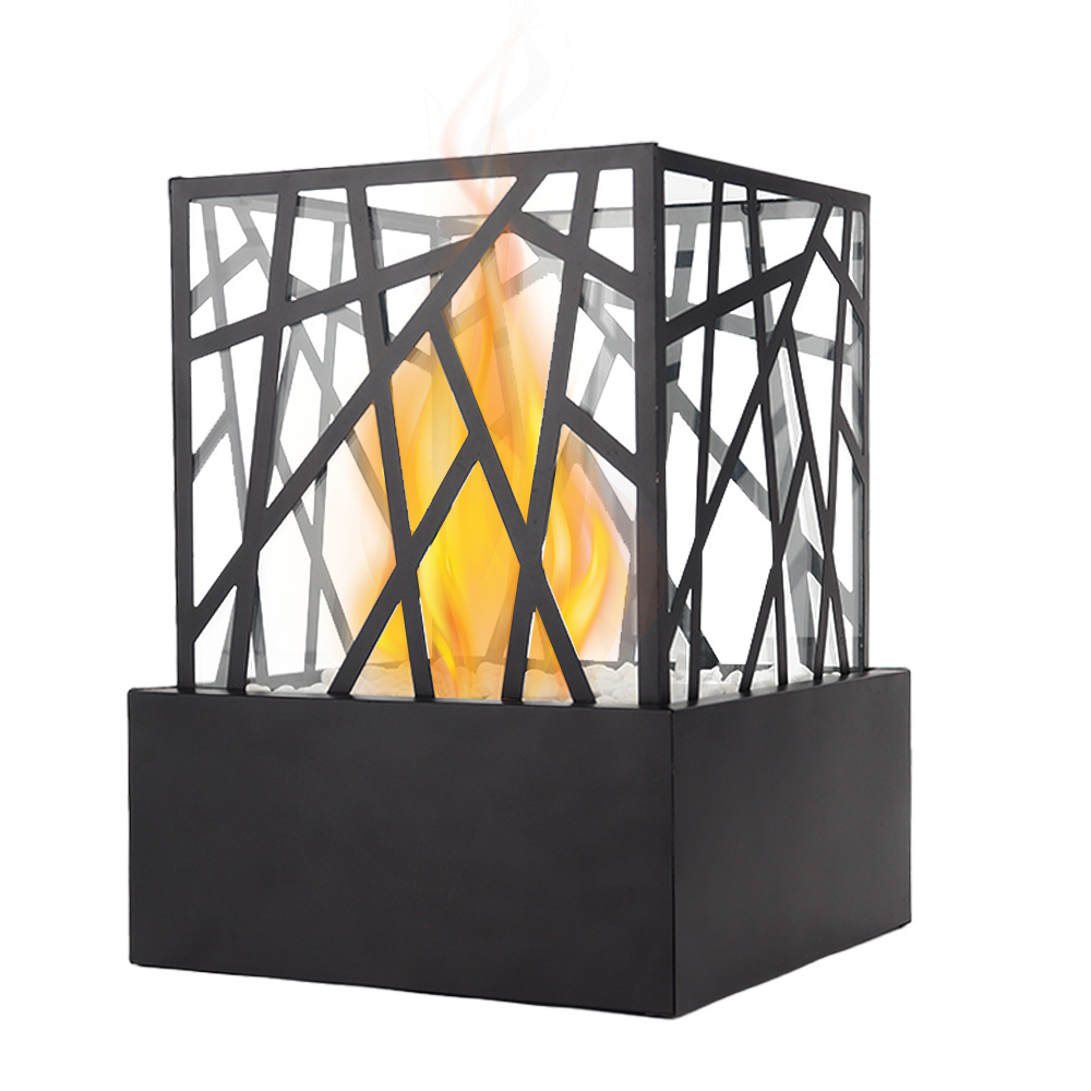 Mini Portable Table Propane Fire Pit Eco-friendly Bio-ethanol Glass Fireplace For Home Atmosphere Decoration