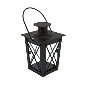 Small Mini Black White Metal Geometric Mini Metal Lantern for Wedding Favors Christmas Home Decoration