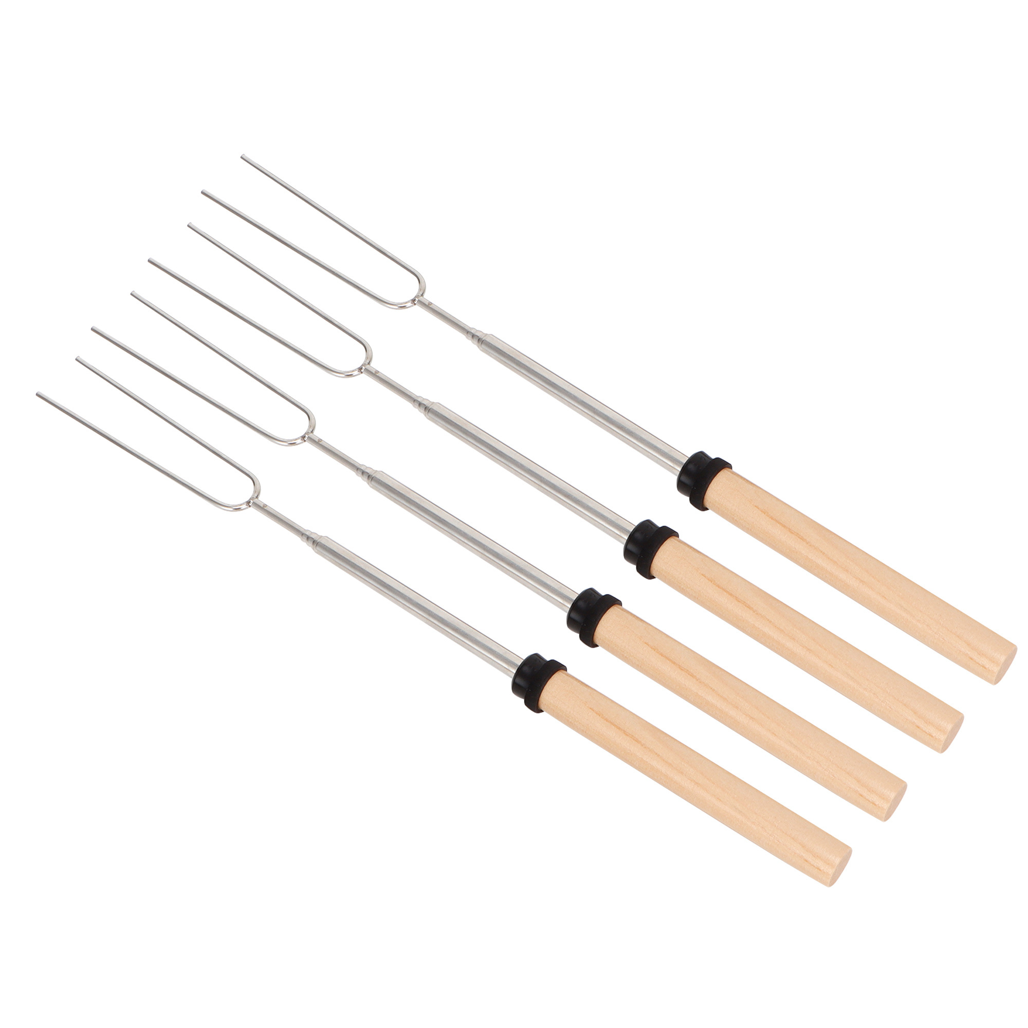 Stainless Steel Skewers Forks Stretchable Skewer Fork Campfire Roasting Sticks Best Suit For Table Fireplace