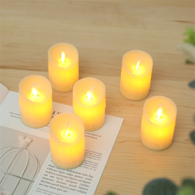 Flameless LED Memorial Candle Set Battery Operated Wax Pillar Led Candles with Timer For Holiday Christmas Halloween Decoration