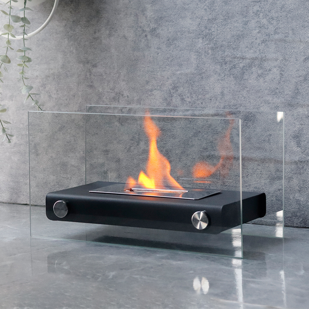 Ventless metal bio ethanol fireplace indoor door fireplace Tabletop Desk Table Top Ethanol Fireplace