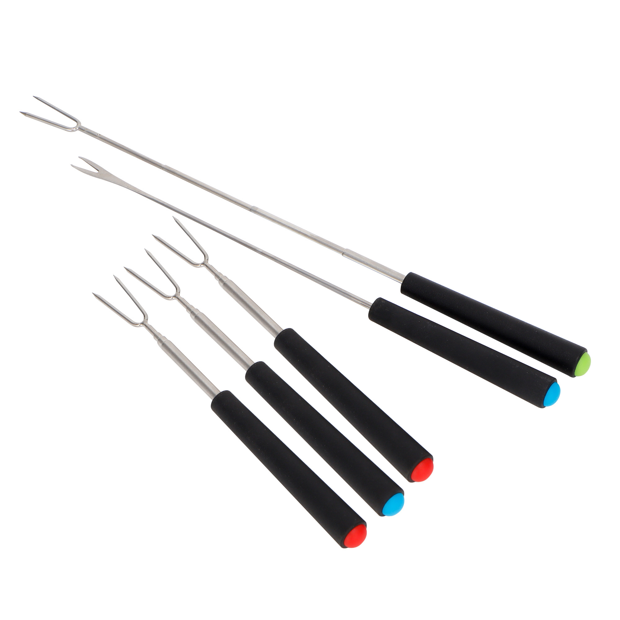 Stainless Steel Skewers Forks Stretchable Skewer Fork Campfire Roasting Sticks Best Suit For Table Fireplace