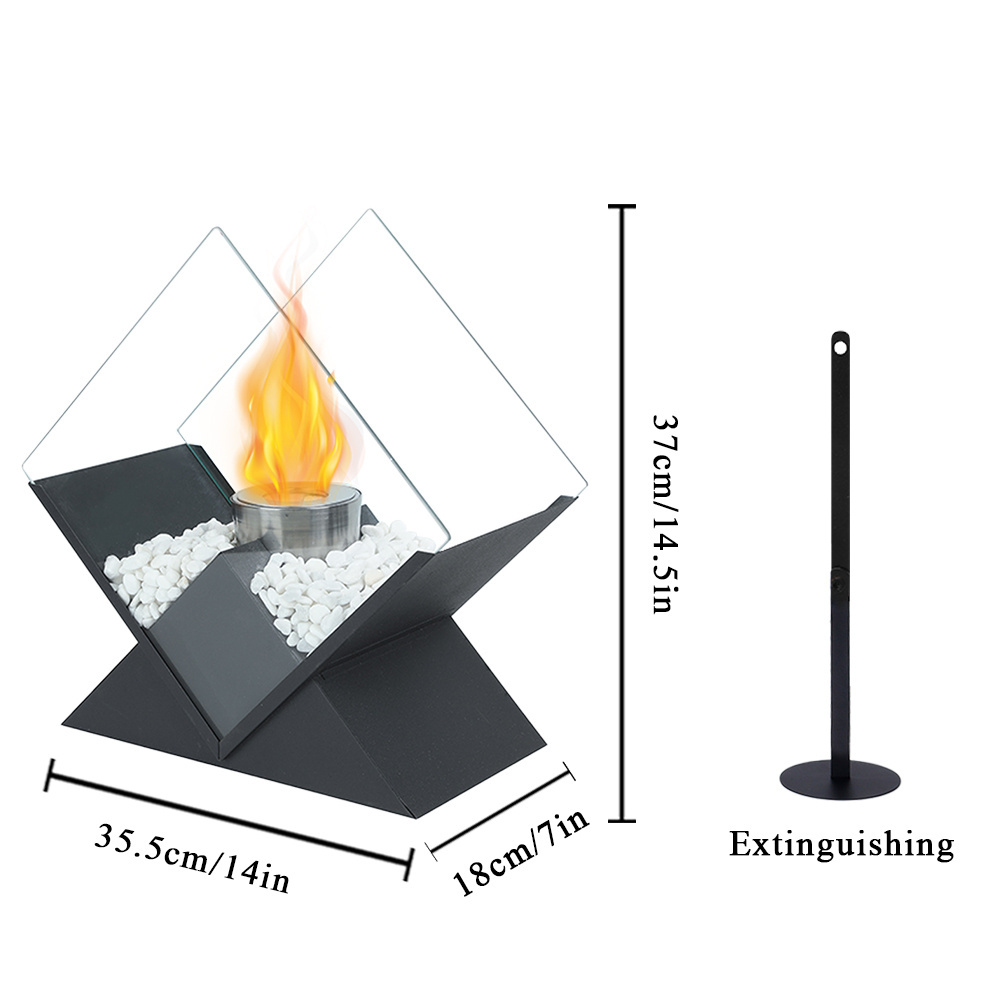 Unique Rhombus Table Top Ethanol Fireplace Indoor Brazier Winter Small Stove Fire Pit Portable Fire Bowl Fire Pot Fireplace