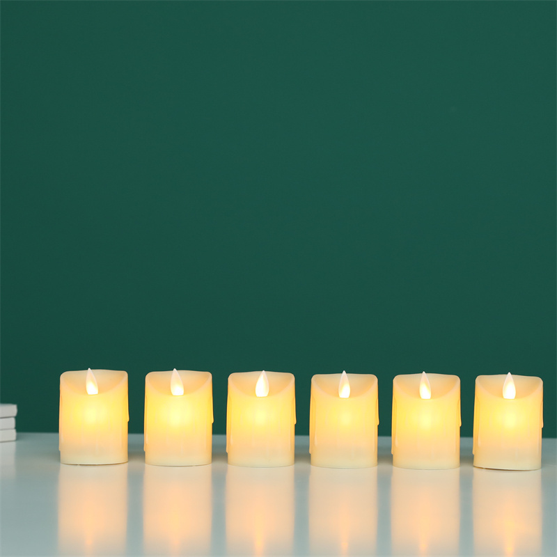 Flameless LED Memorial Candle Set Battery Operated Wax Pillar Led Candles with Timer For Holiday Christmas Halloween Decoration