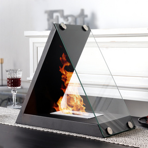 Triangle Tabletop Ethanol Fireplace Premium Quality Outdoor Fireplace Table Top Fire Pit Portable Fireplace For Patio