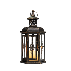 Black Metal Candle Holder Lantern Decorative Hanging Lantern for Candles Great for Indoor Outdoor Party Halloween Decor