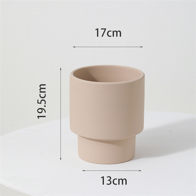 Factory new design nordic style bulk home decorative cement ceramic bonsai flowerpot concrete plant flower pot for indoor