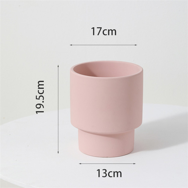 Factory new design nordic style bulk home decorative cement ceramic bonsai flowerpot concrete plant flower pot for indoor