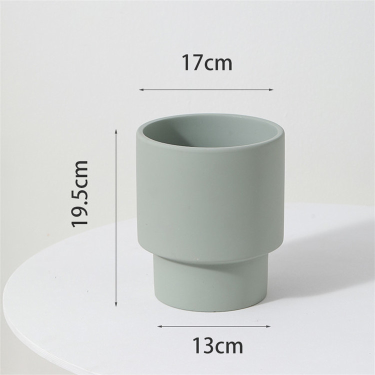 Factory new design nordic style bulk home decorative cement ceramic bonsai flowerpot concrete plant flower pot for indoor