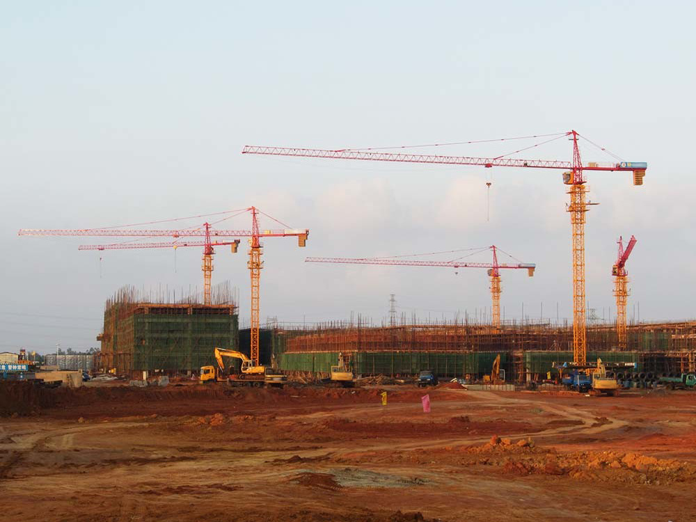 China Made SYT80(T5710-6) Max Lifting Capacity 6 ton Crane 40.5m Tower Crane With Cheap Price