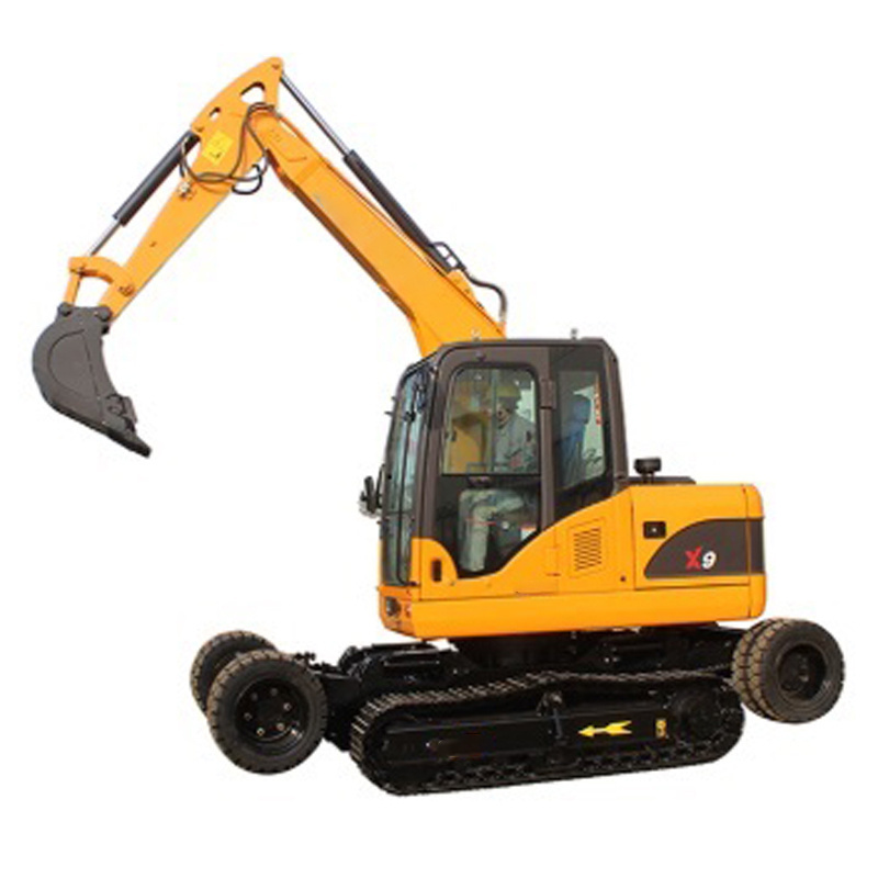 SY65W 6 Tons Fuel Savings Hydraulic Excavator of wheel Excavator of small Soil Digger