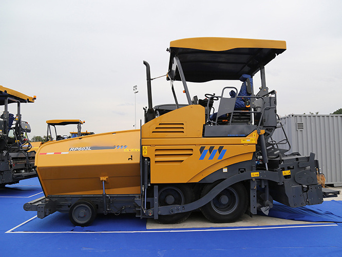 China Top Brand Asphalt Concrete Paver RP603L Wheeled Pavers with 6M Paving Width with Concrete Spreader