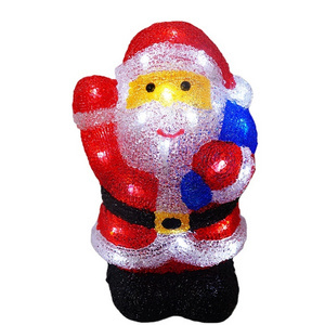 2023 new arrivals christmas decoration supplies 20L acrylic Santa Claus LED christmas lights for outdoor indoor decoration