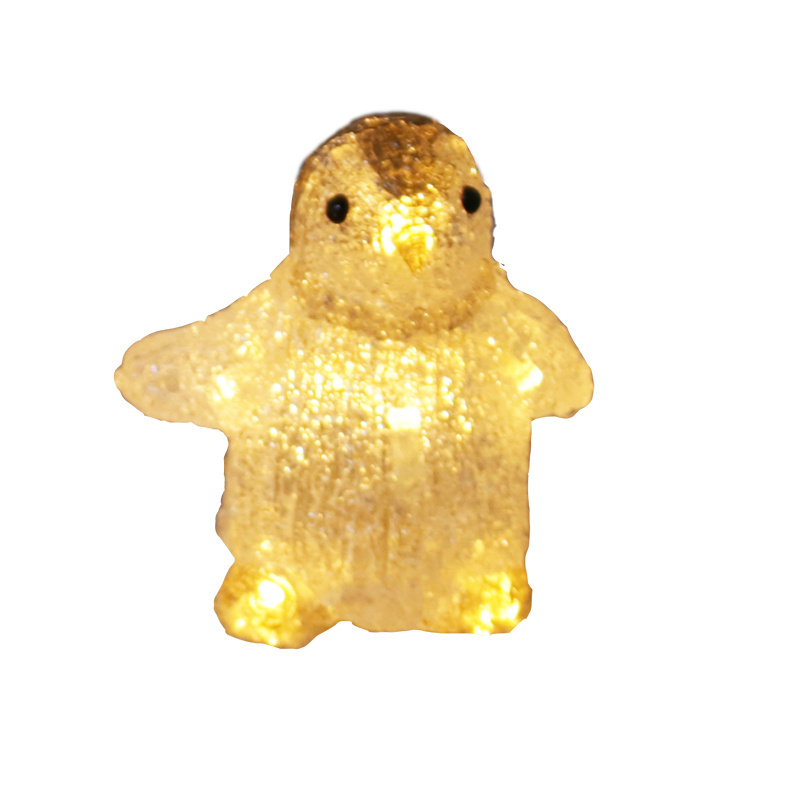 40L 5pcs a set warm white LED penguin figurines lights