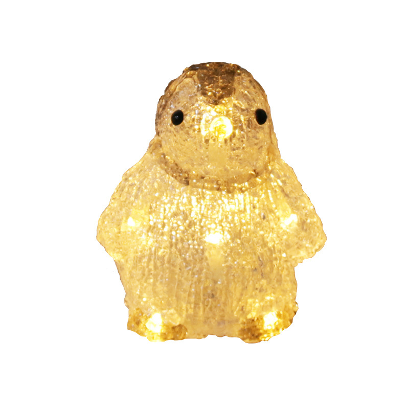 40L 5pcs a set warm white LED penguin figurines lights