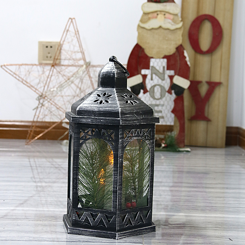 1L warm white LED candle lantern for Christmas decoration and camping use