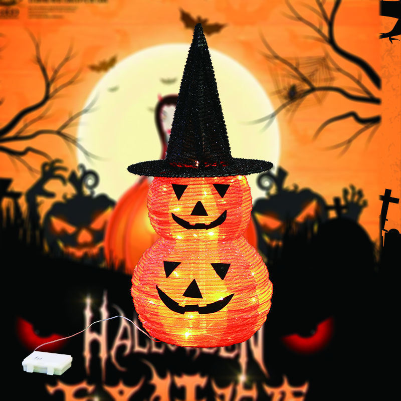 2024 new products 70cm LED  halloween collapsible pumpkin gnomes decorations lights