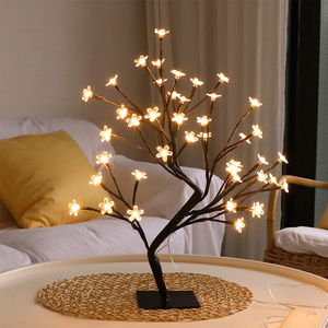 Kanlong Indoor H45Cm Warm White Lights Decorative Christmas Table Portable  USB Cherry Blossom LED Tree for Home Decor