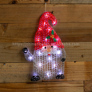 LED Christmas Porch Light Covers Santa Claus Gnome Outdoor Xmas Holiday Light Decor Outside for Christmas acrylic lights