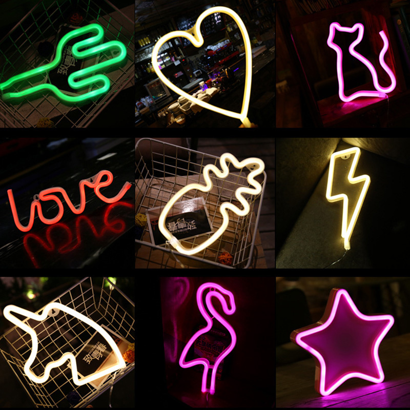 Kanlong Custom Desktop 3AA Battery Christmas Creative Kids Gift Holiday Decoration Lamp Home Sign  LED Neon table night Light