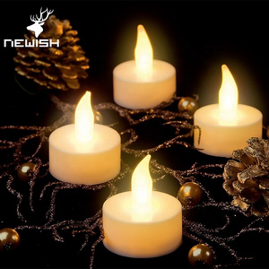 kanlong low price wholesale tealight bulk plastic Christmas wedding home decor tea candles light electric moving flame