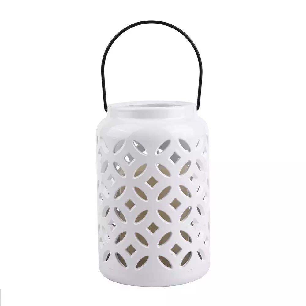 Newish Modern Table Lamps 12*H19cm Plastic Round Lantern Decorative Night Light For Decoration Home