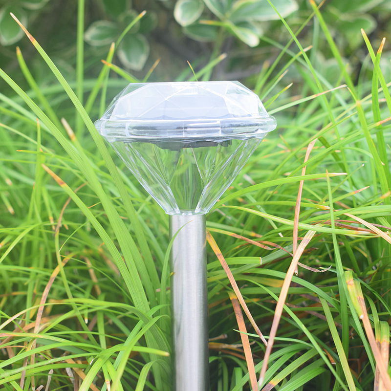 Newish Outdoor Waterproof Pathway Solar Landscape Crystal Shape LED Light