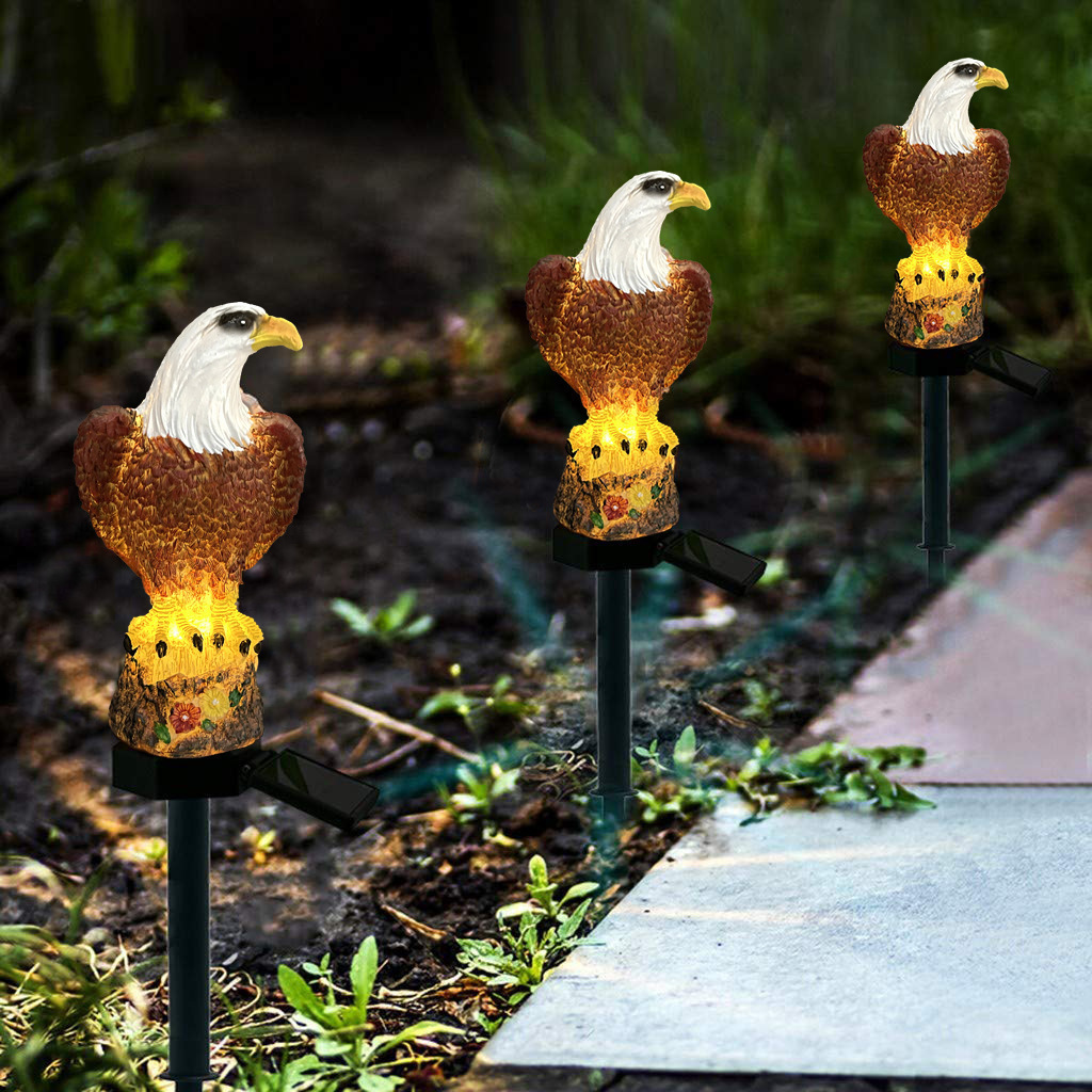 Newish Outdoor Pathway Solar Resin Landscape LED Lawn Eagle Light