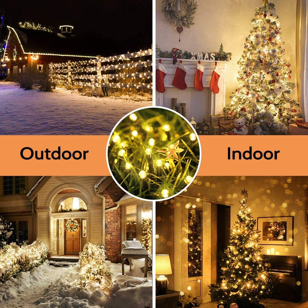 Kanlong 100 LED wholesale outdoor lighting bulb string Christmas decorative solar led light for room garden patio decor