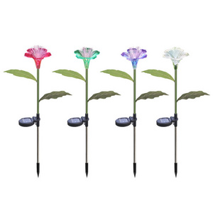 Newish Outdoor Pathway Courtyard Colorful Flowers Solar Stake Garden Lights