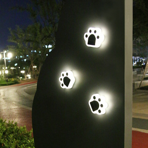 Newish Outdoor Pathway Warm White Led Solar Bear Paw Light