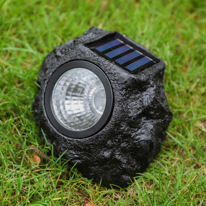 Newish Outdoor Pathway Solar Resin Simulation Stone Landscape LED Garden Lights