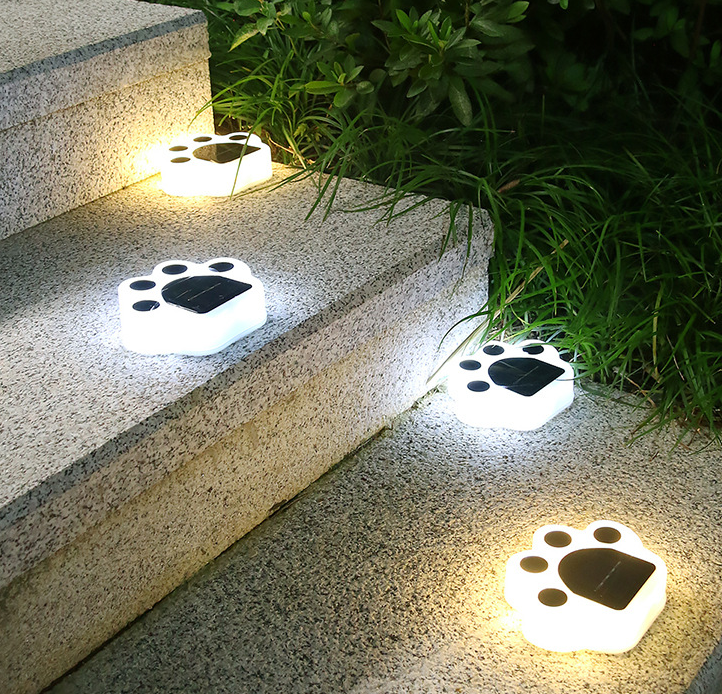 Newish Outdoor Pathway Warm White Led Solar Bear Paw Light