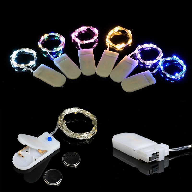 Battery operated CR2032 twinkle mini LEDs copper silver wire 10 LED string fairy light holiday lighting for decorative