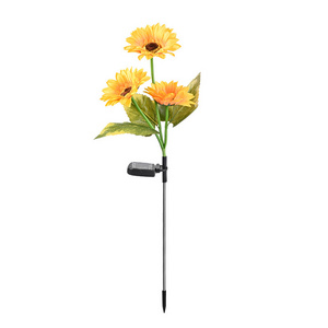 Newish IP65 Outdoor Pathway Solar Simulation Sun Flower Light for Garden Decoration