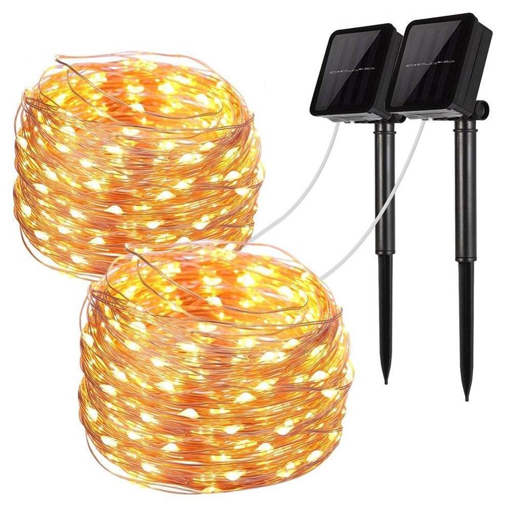 Kanlong 12M outdoor waterproof fairy lights copper wire mini LED solar Christmas string light for garden pation decoration