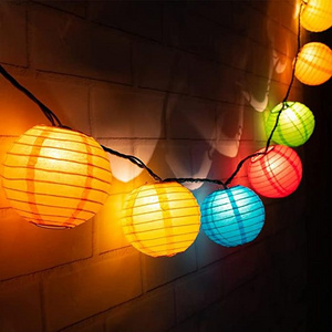 Waterproof Decorative wedding light Hanging Outdoor Lantern 10 Nylon Lantern Fairy String Lights for Party Holiday Bedroom