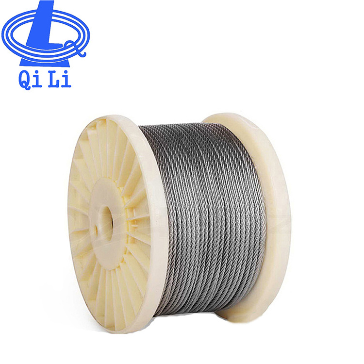 Bridge wire rope 10mm steel cable 6x19 Fibre core galvanized steel cable