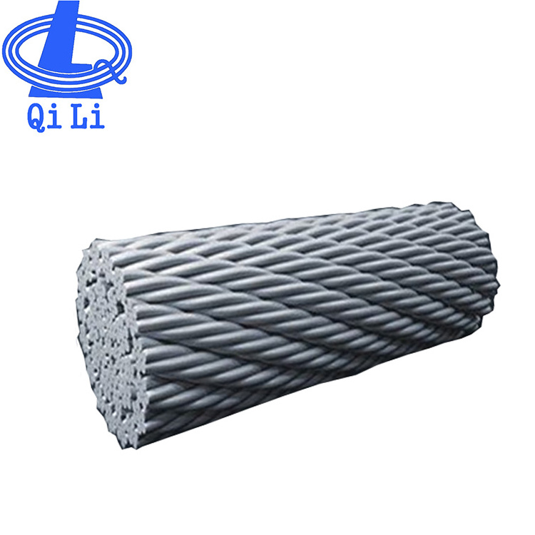 Bridge wire rope 10mm steel cable 6x19 Fibre core galvanized steel cable