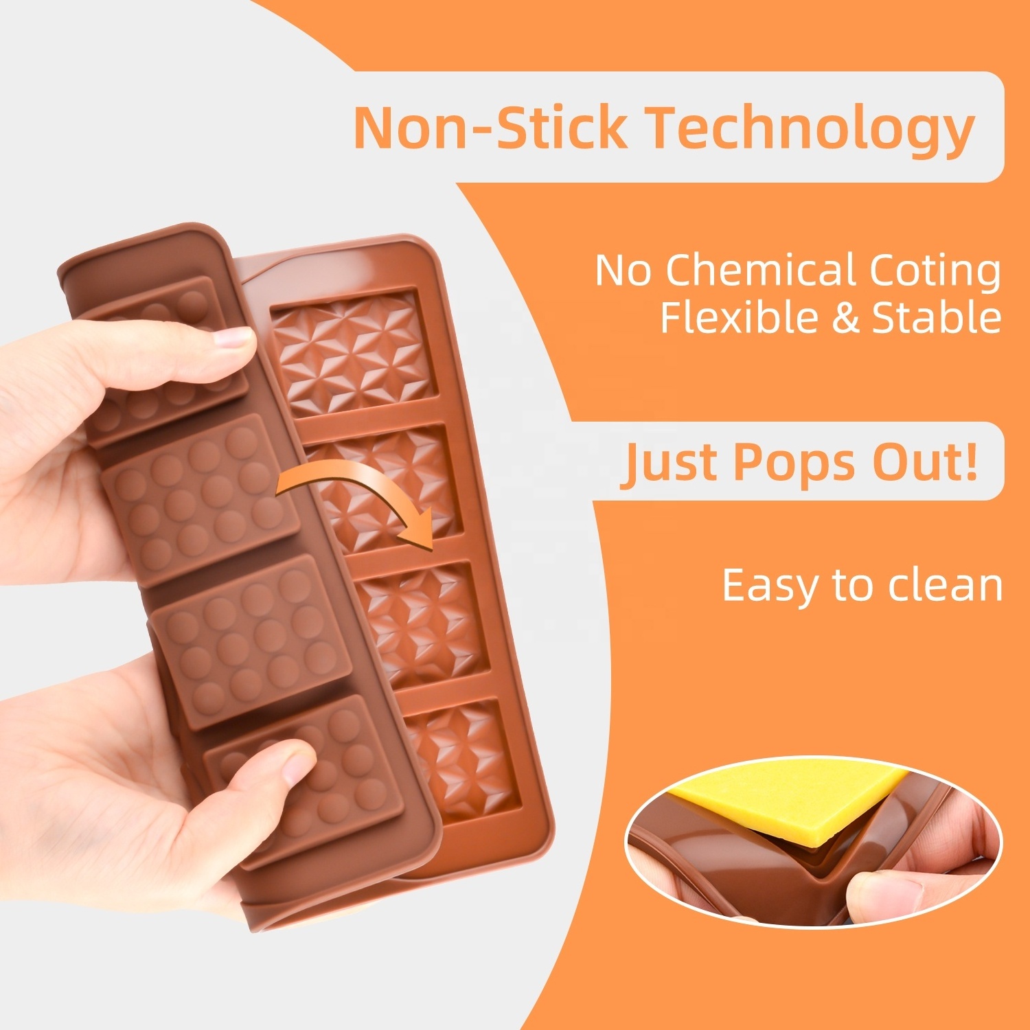 Food grade silicone material chocolate bar mold certification candy molds manufacturer directly silicone candy mold