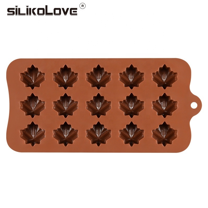 Creative Maple Leaf Chocolate Mold Bar Block Ice Silicone Cake Candy Sugar Bake Mould Cake Tools