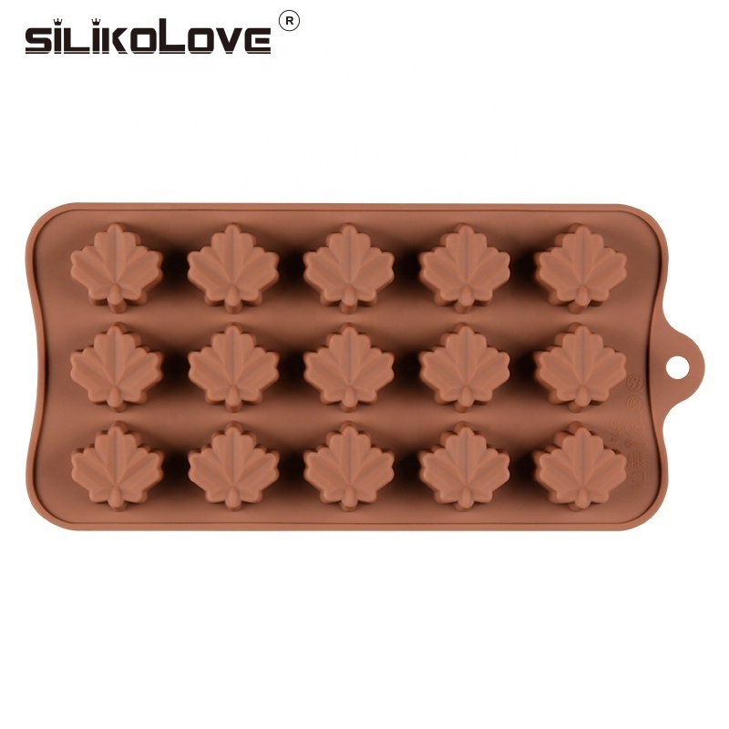 Creative Maple Leaf Chocolate Mold Bar Block Ice Silicone Cake Candy Sugar Bake Mould Cake Tools