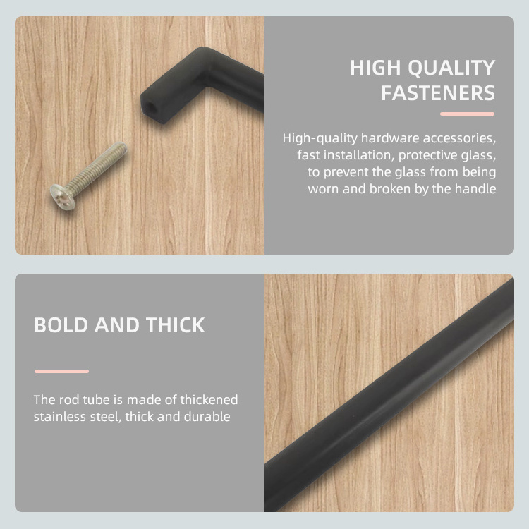 Matte Black Wardrobe metal Drawer Door Square Modern cabinet handle Furniture Pull handle cabinet handles